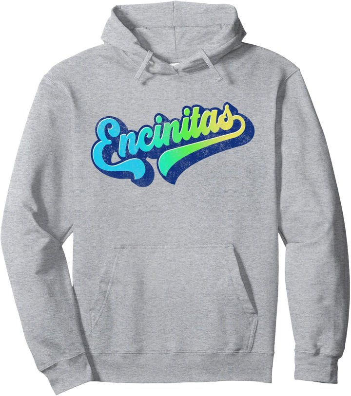 Encinitas Kalifornien - Retro Vintage Beach Surf Town Pullover Hoodie