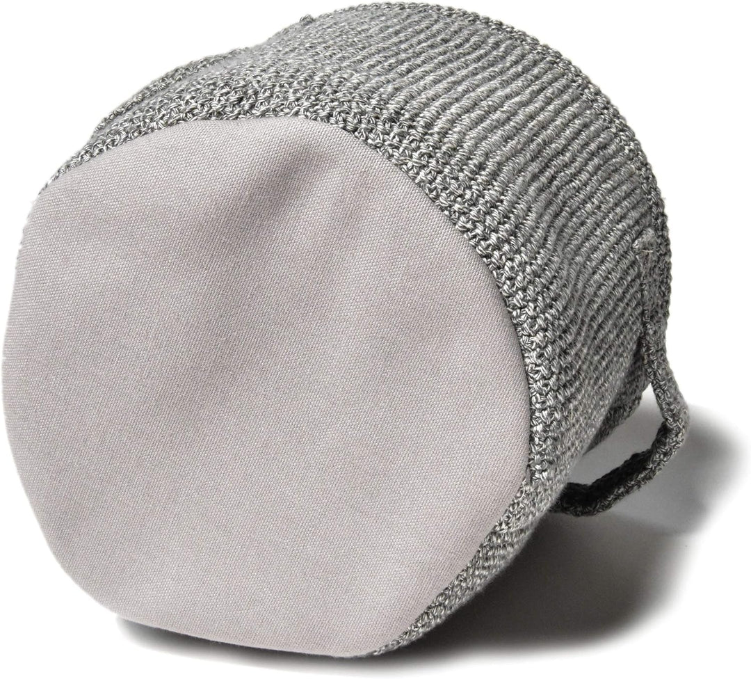 nielsen HOME Strickkorb Noa, 40x40 cm, hellgrau, Korb, Dekokorb gestrickt, Baumwolle, Strick,