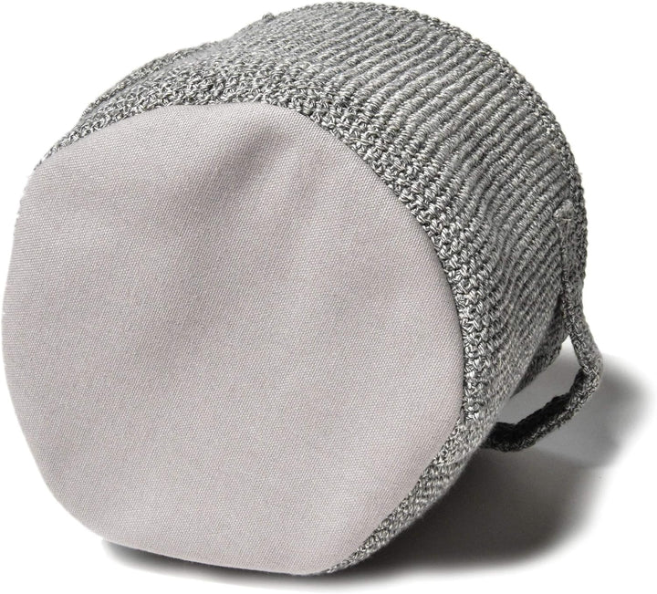 nielsen HOME Strickkorb Noa, 40x40 cm, hellgrau, Korb, Dekokorb gestrickt, Baumwolle, Strick,