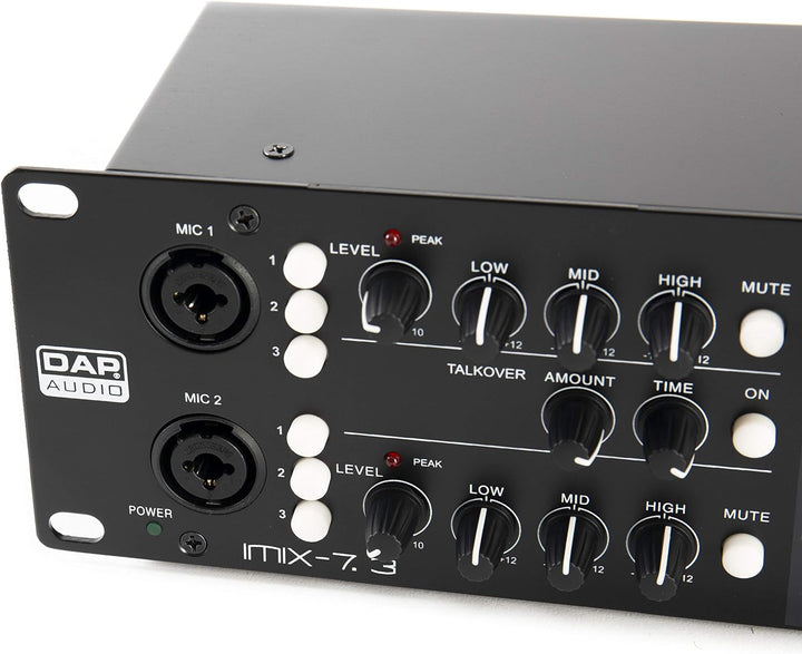 DAP IMIX-7.3 7-Kanal, 3 Zonenmixer 19", 2HE