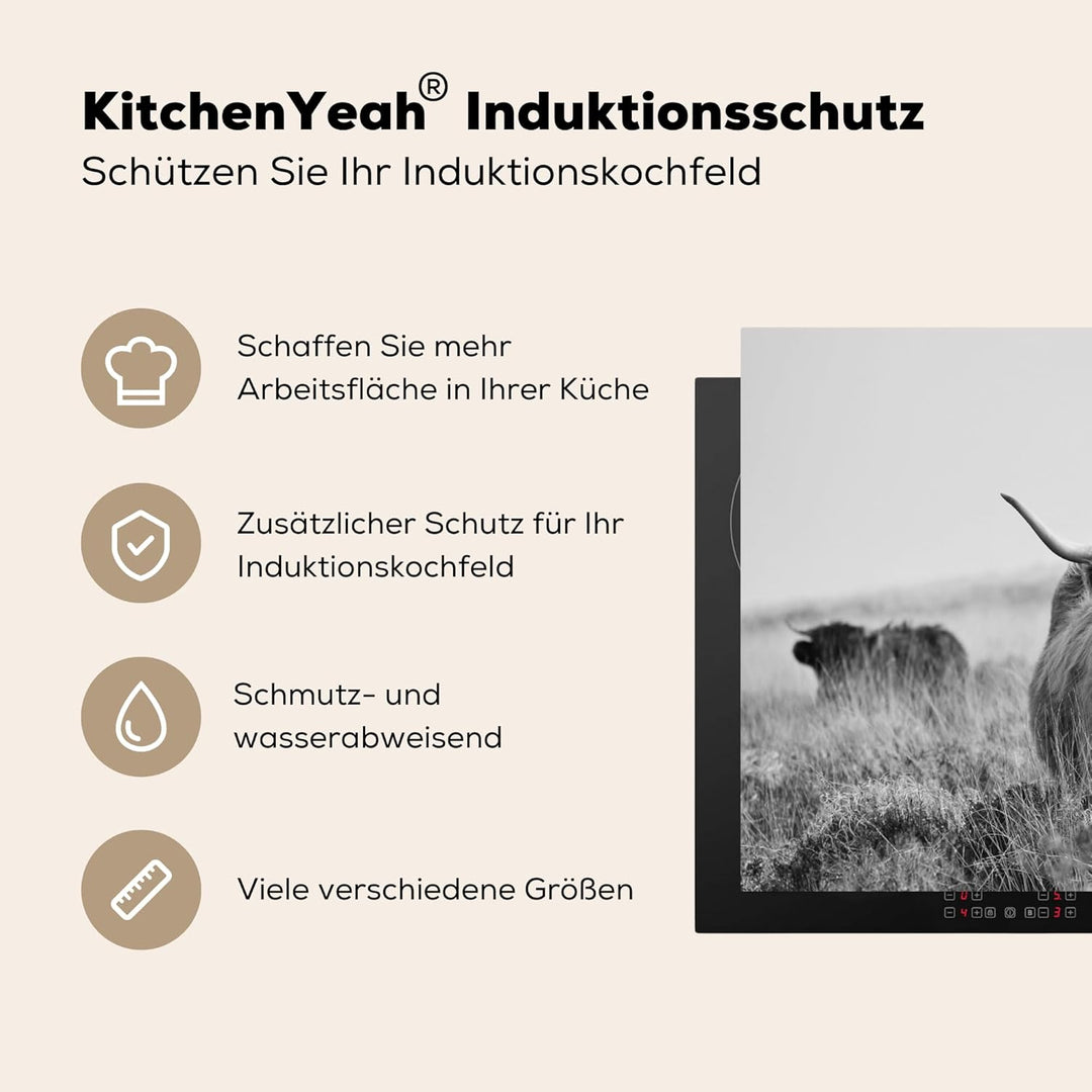 KitchenYeah© Herdabdeckplatte Einteilig Ceranfeld Abdeckplatte Küche Deko Ceranfeldabdeckung Herdabd