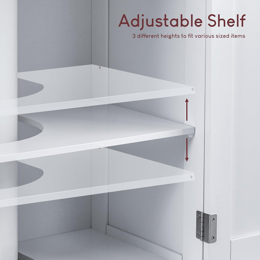 Bath Vida Priano Waschbecken-Unterschrank für Badezimmer, bodenstehende Aufbewahrungseinheit, weiss,
