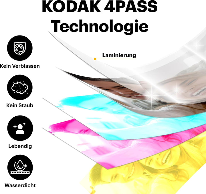 KODAK 4PASS Film-Kartridge(10x15cm) für KODAK Dock und Dock Plus, 80 Blatts 80 Blätter, 80 Blätter