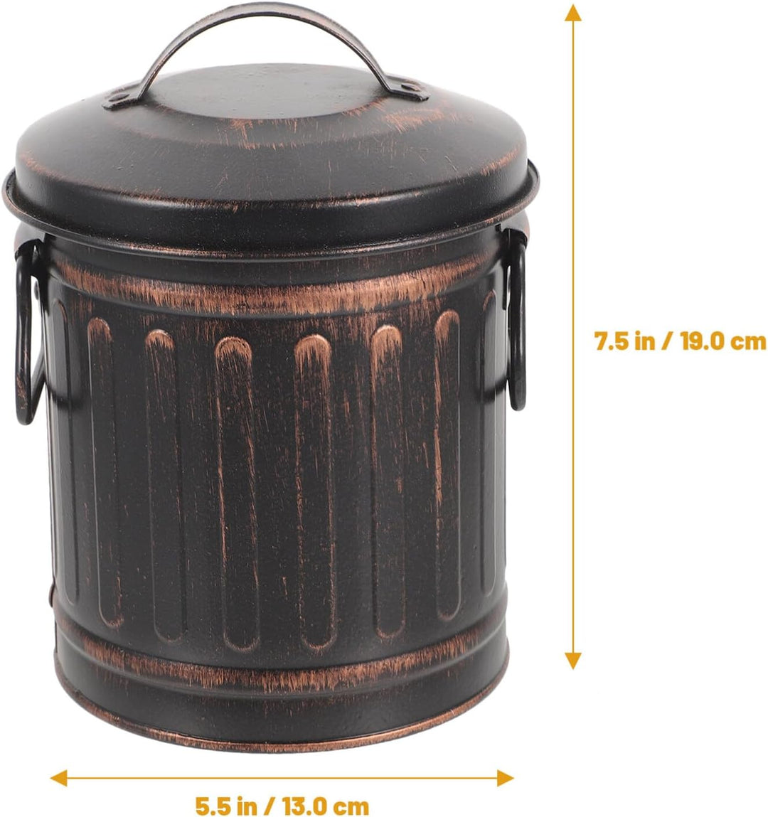 DOITOOL Mini-Ascheeimer Für Den Kamin Mit Deckel Und Griff Ascheeimer Aus Metall Für Feuerstelle Kam
