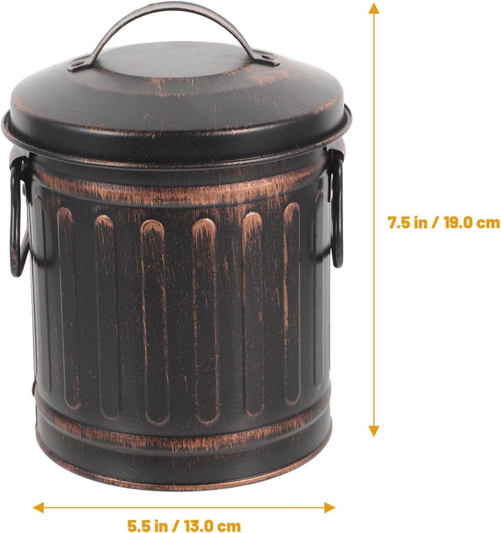 DOITOOL Mini-Ascheeimer Für Den Kamin Mit Deckel Und Griff Ascheeimer Aus Metall Für Feuerstelle Kam