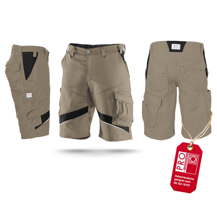 KÜBLER Workwear KÜBLER ACTIVIQ Arbeitsshorts beige, Grösse 50, Herren-Arbeitsshorts aus Mischgewebe,