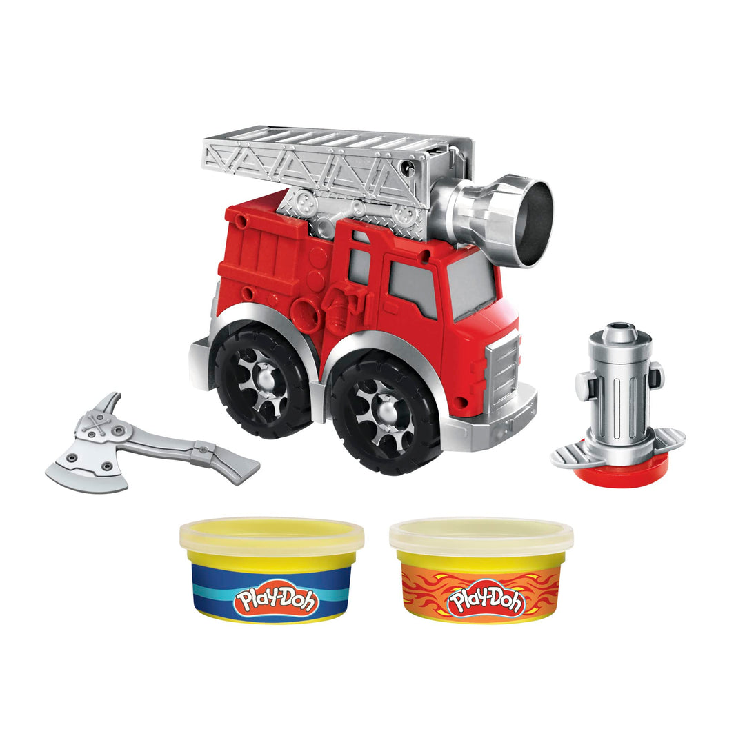 Play-Doh Wheels Kleine Feuerwehr, Spielset für Kinder ab 3 Jahren mit 2 Dosen, F0649, Multi Feuerweh