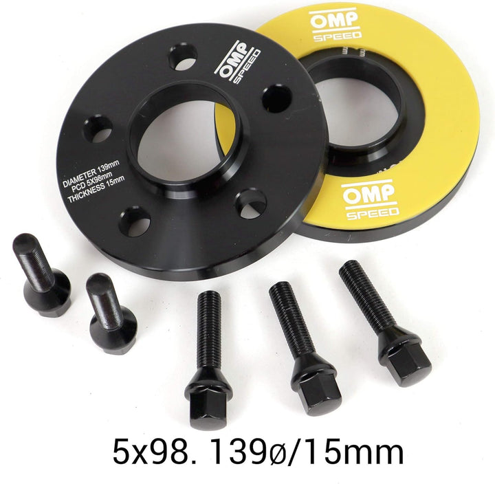 OMP SPEED Set Abstandhalter OMP 15Mm 5X98 58.1 M12X1.25+12X1.5 5x98 58.1 15mm, 5x98 58.1 15mm