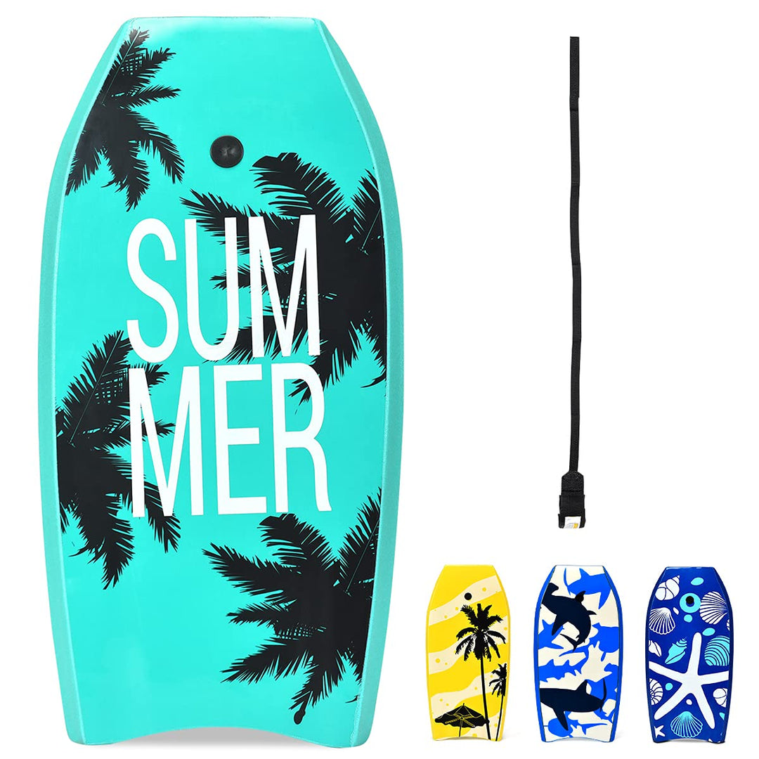 RELAX4LIFE Schwimmbrett tragbar, Schwimmboard mit Halteleine, Rutschfestes Surfbrett für Kinder & Er