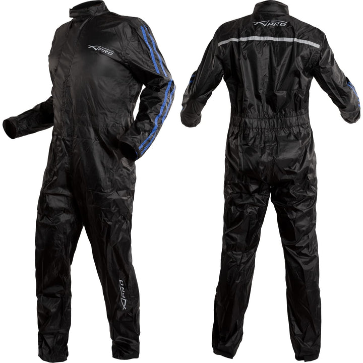 A-Pro Regenkombi Regenjacke Regenanzug Motorrad Wasserdicht Regenhose Blau XXL XXL Blau, XXL Blau