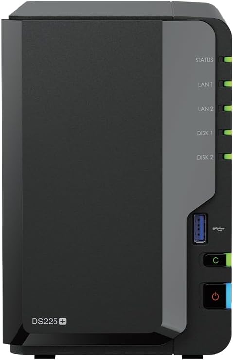 Synology DS225+ 16TB (Seagate Ironwolf 2x8TB) 2-Bay Plus Serie - Intel Celeron J4125 Quad-Core, 2 GB