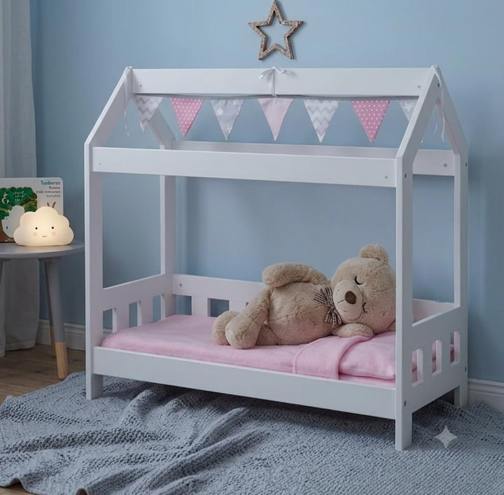 Bayer Chic 2000 507-95 Puppenbett, Cabin-Bett, Puppenmöbel in Stars grau, 56 x 25 x 54 cm, 507-95