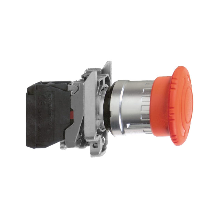 Schneider Electric | XB4BS8444 - Not-Aus Taster, Pilztaster rastend, 600V, Drehentriegelung, 2Ö Zum