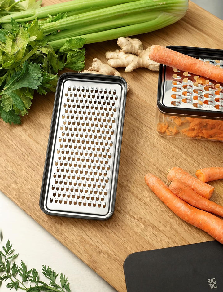 RIG-TIG GRATE-IT Reibe mit Behälter black