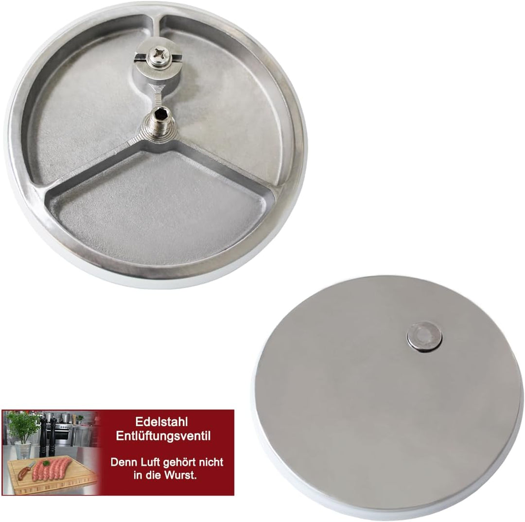 Beeketal 'BT05' Edelstahl Industrie Wurstfüllmaschine (5 L Volumen) SGS-geprüft, Profi Wurstfüller m