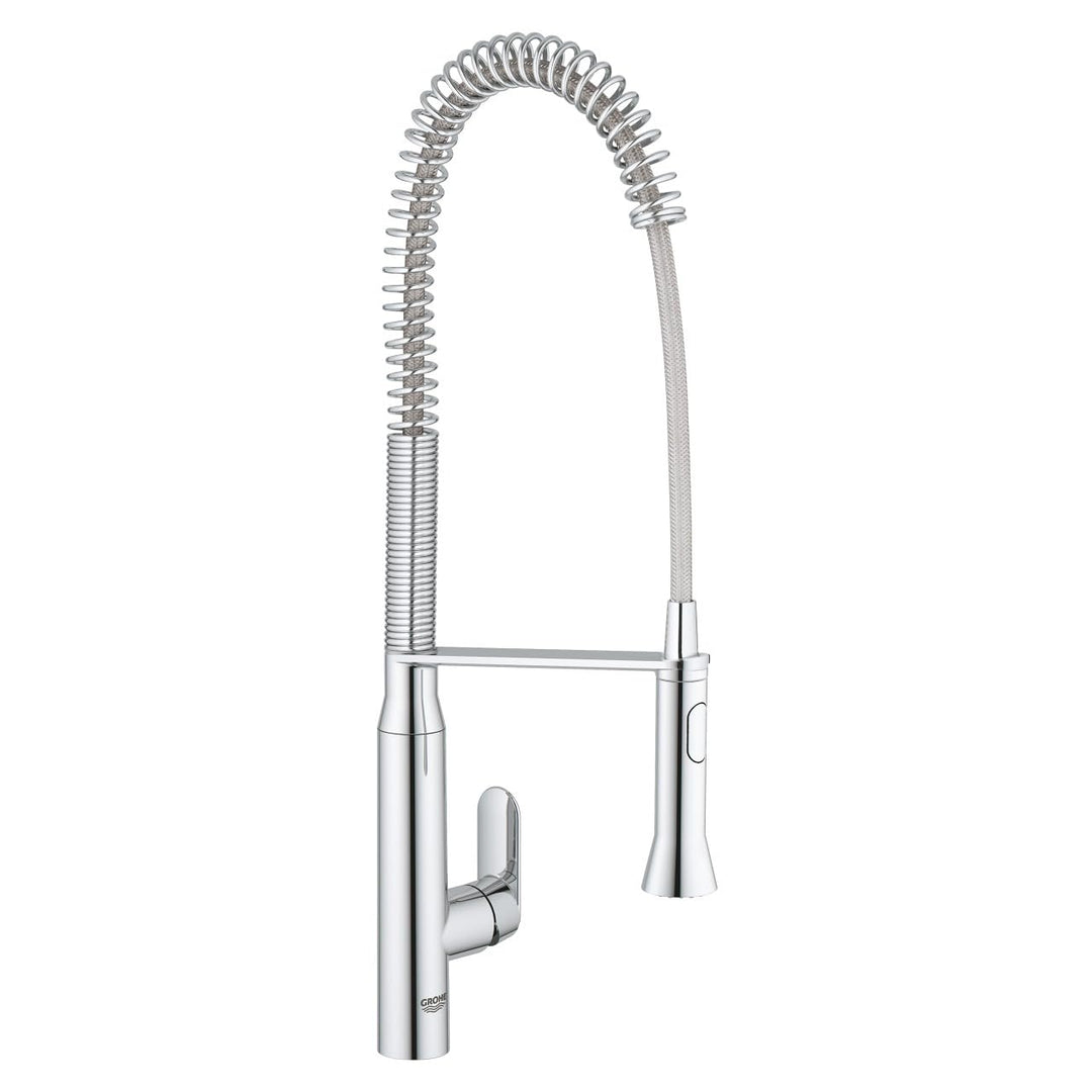 GROHE K7 Küchenarmatur (hoher Auslauf, Profibrause) 32950000 Chrom Chrom Rundes Design, Chrom Chrom