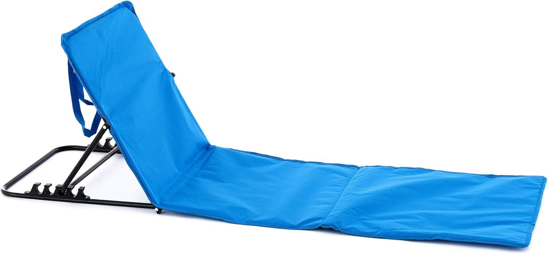 Nexos Trading 2er Set Strandmatte Beach-Matte gepolstert faltbar verstellbare Rückenlehne (Blau), Bl