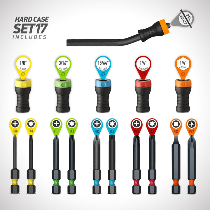 Magnet Driver® Set 17, die komplette Set enthält, 6 magnetdrivers, 10 Bits, plastische und ein robus