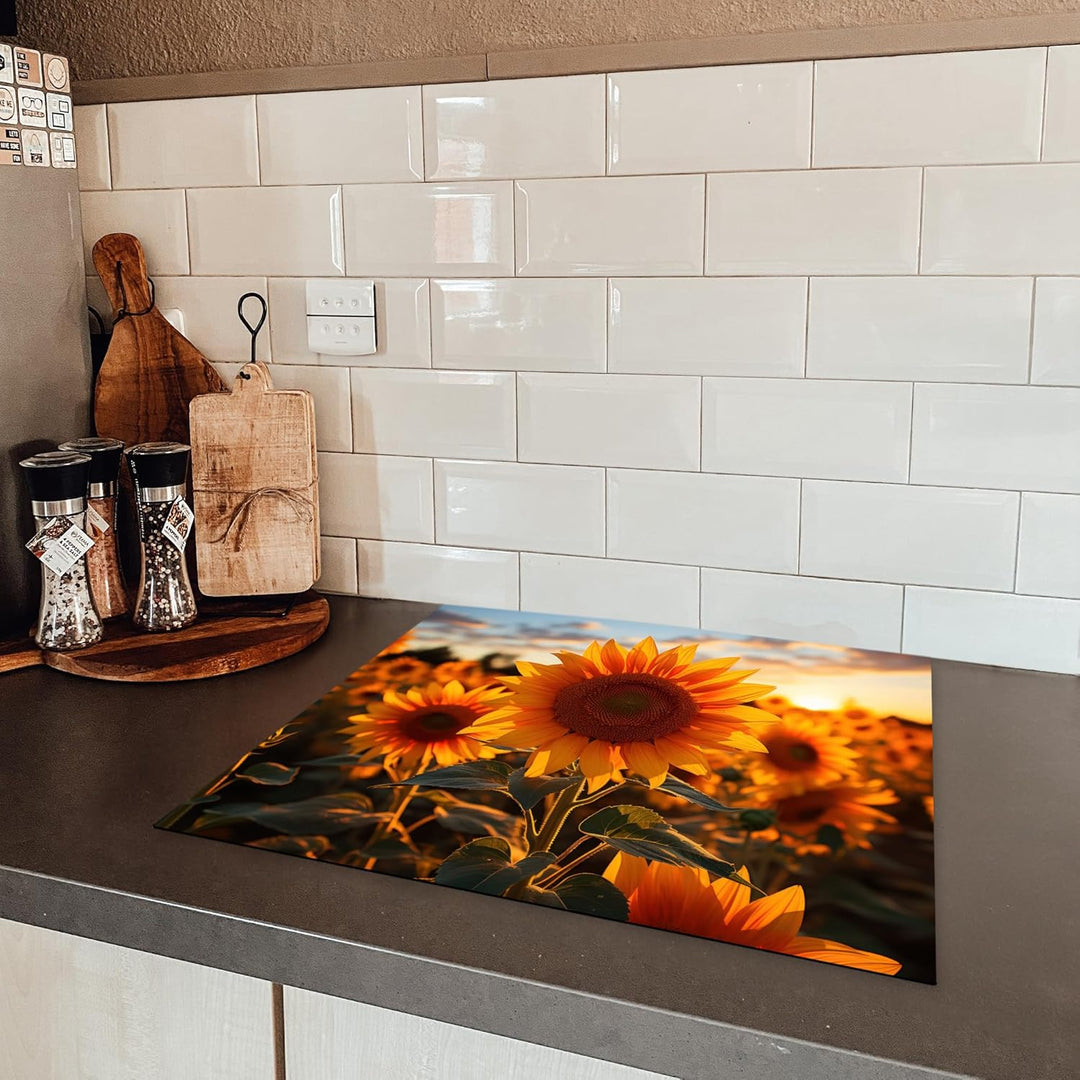 KitchenYeah© Herdabdeckplatte Einteilig Ceranfeld Abdeckplatte Küche Deko Ceranfeldabdeckung Herdabd