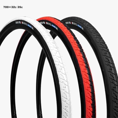 GORIX Rennradreifen 700×23C 25C 28C 32c 35c Fahrrad (Gtoair) 700×25c Black×Red(1 Tire), 700×25c Blac