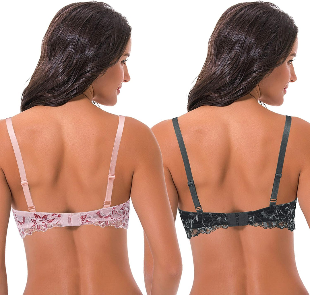Curve Muse Damen Bügel Übergrösse Hochdrücken Fügen Sie 1 und eine halbe Tasse Spitzen-BHS hinzu 70E