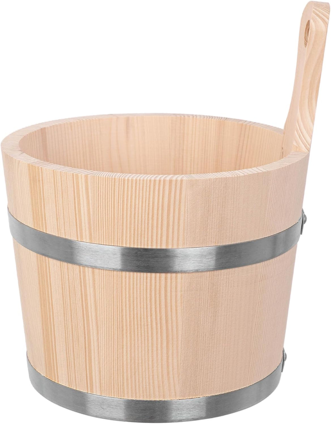 KADAX Saunakübel aus Holz, 5 Liter, Holzeimer mit Griff, Saunaeimer für Aufgüsse, Eimer aus Naturhol