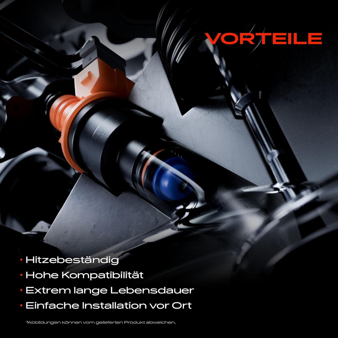 Frankberg 4x Einspritzventil Einspritzdüse Injektor Kompatibel mit A3 8P1 1.6L 2003-2012 Golf V 1K1