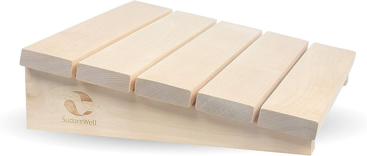 SudoreWell® Sauna Kopfstütze Exklusiv aus hochwertigem Abachiholz