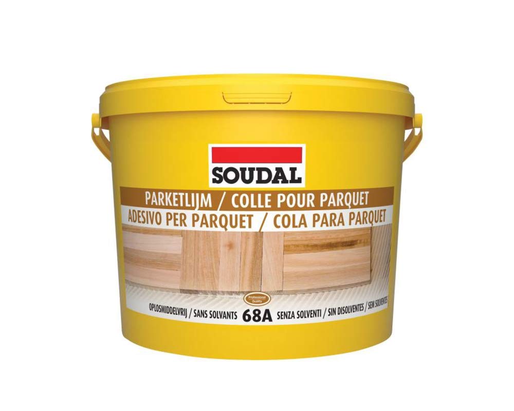 Soudal 68A Parkettkleber Parkettklebstoff Lösemittelfrei 5Kg -> Farbe Hellbraun