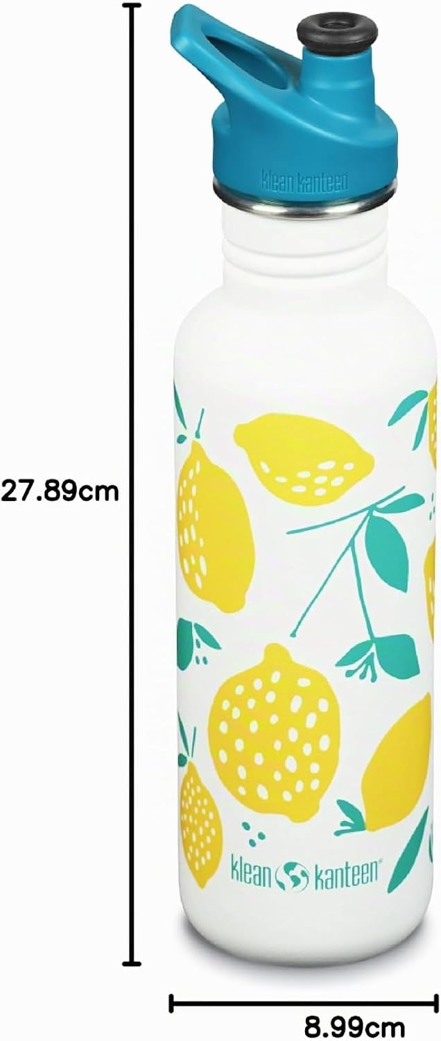 Klean Kanteen Unisex – Erwachsene Klean Kanteen-1008929 Flasche, Lemons, One Size Einheitsgrösse Lem