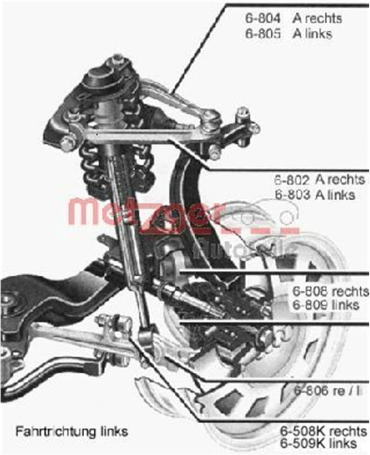 Metzger 58009512 Lenker, Radaufhängung