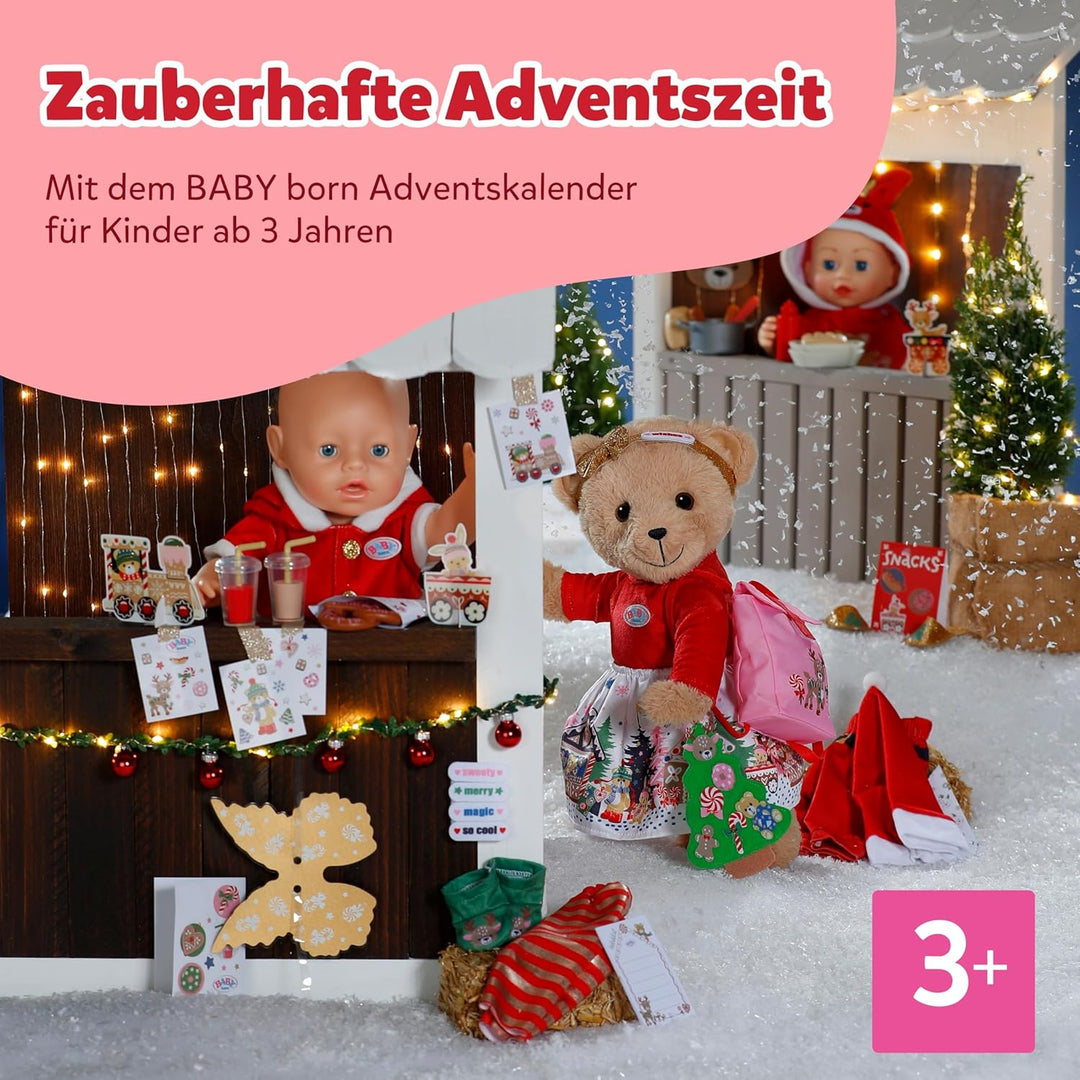 BABY born Adventskalender - 24 Überraschungen - Puppenkleidung &amp; Accessoires für 43 cm Puppen - Hoch
