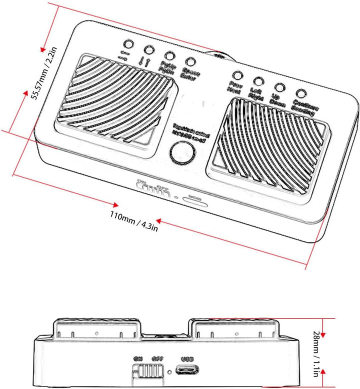 Bluetooth-Seitenwender, Kabelloses Seitenwender-Pedal, Geräuschloser Betrieb, Notenblatt-Seiten-Cont