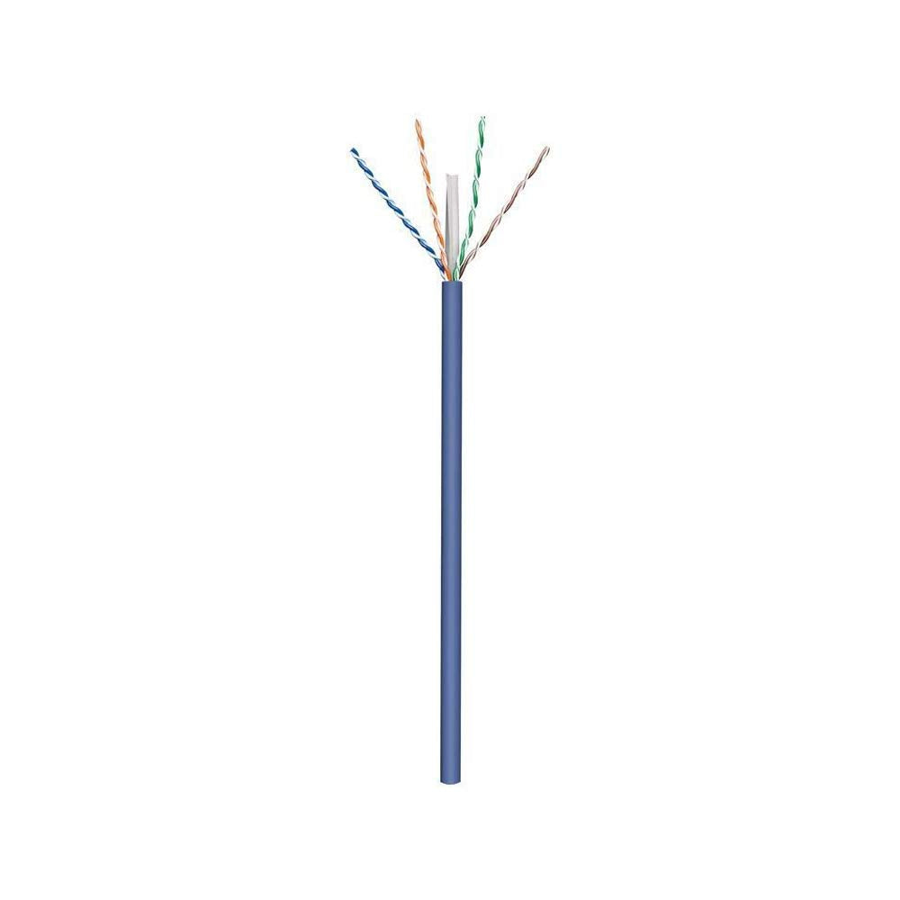 Goobay 96092 CAT 6a Netzwerkkabel, U/UTP, Blau, 50m Kabellänge, Cable Reel