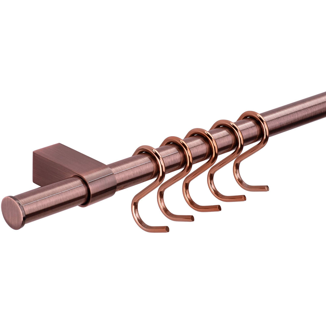 Gedotec Design Küchenreling Wand-Relingsystem Küche | Messing Bronze matt | Reling-Set Länge: 900 mm
