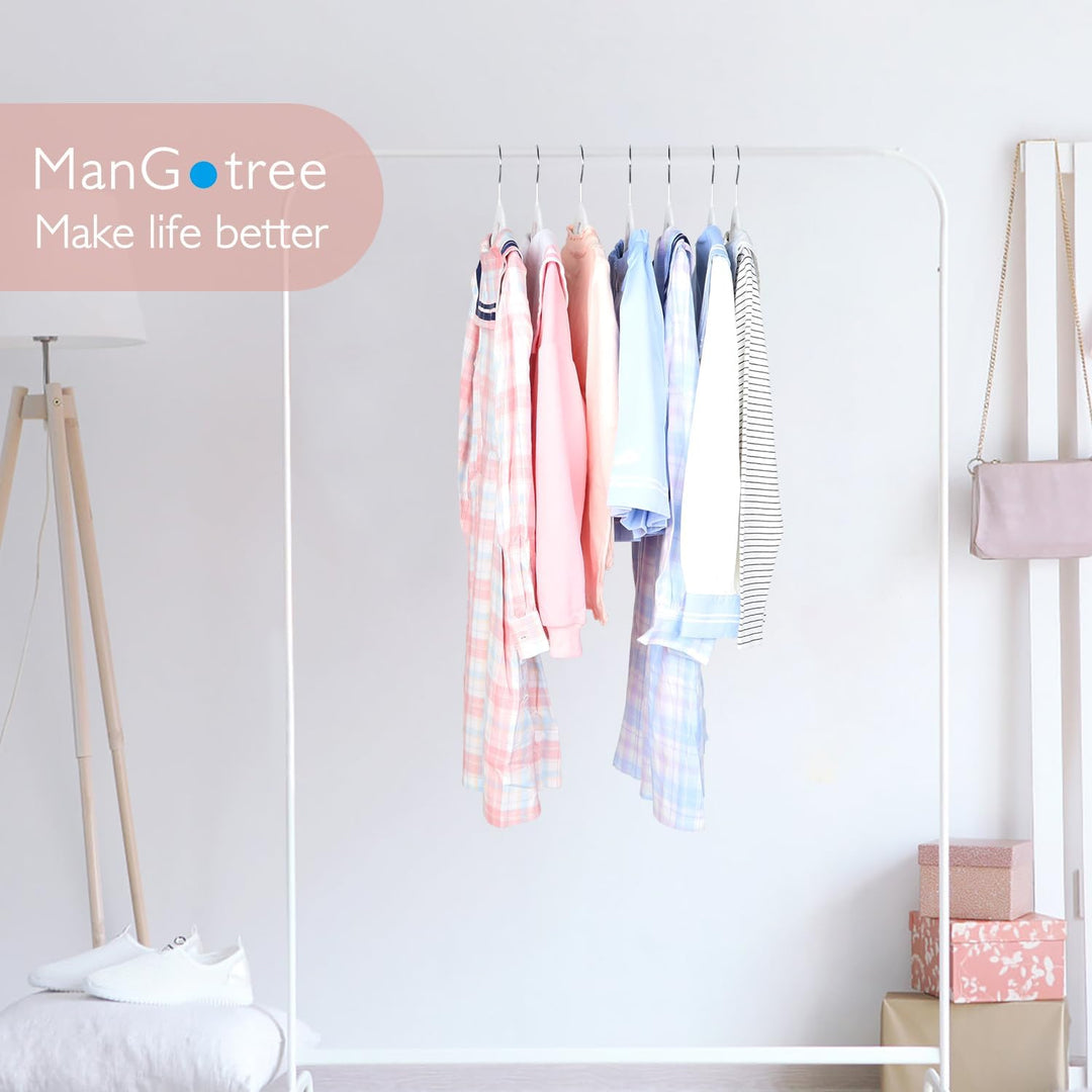 ManGotree 35cm Kinder Samt Kleiderbügel, Ultradünne Kinderkleiderbügel mit 360° Drehbarem Haken, rut