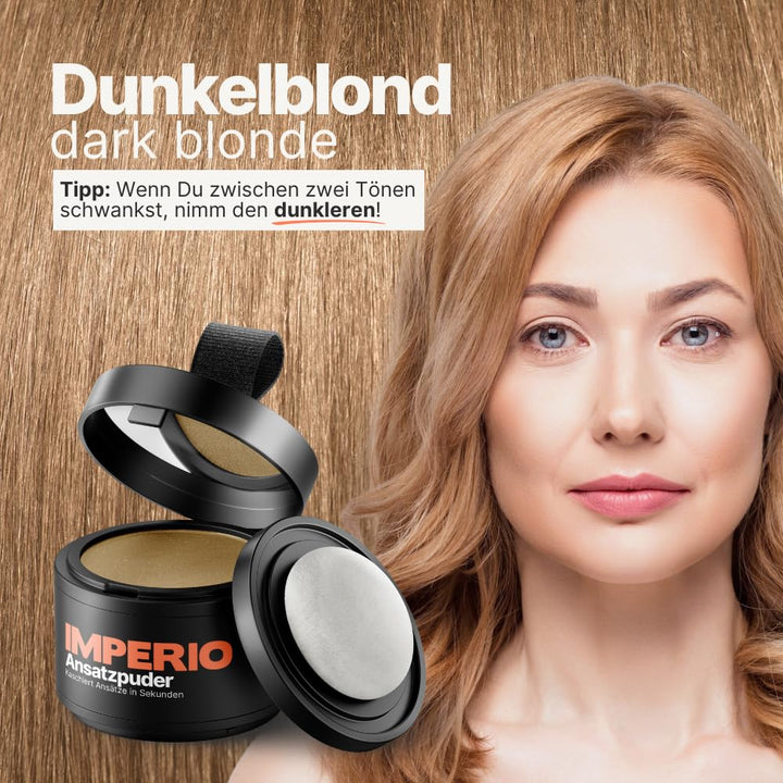 IMPERIO Ansatzpuder - Haar Concealer zur Haarverdichtung für Frauen und Männer, wasserfestes Haar Ma