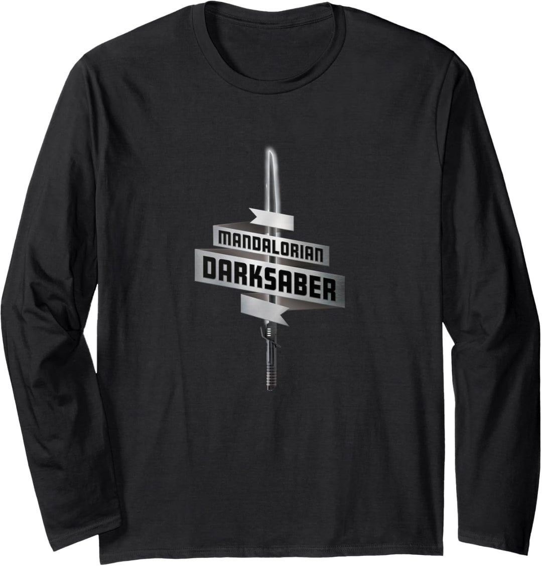 Star Wars: The Mandalorian Darksaber Text Langarmshirt