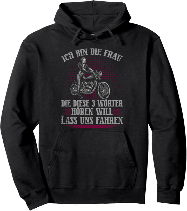 Lass Uns Motorrad Fahren Frauen Biker Pullover Hoodie