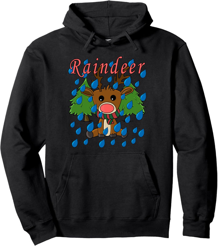 Raindeer Lustiges Rentier Kostüm Weihnachten Pullover Hoodie