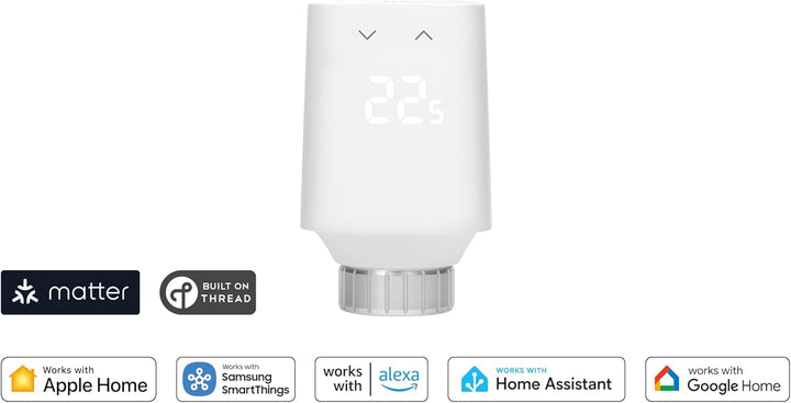 Eve Thermo (Matter, 5. Gen.) 2er Pack: Smartes Heizkörperthermostat, Heizkosten sparen, funktioniert