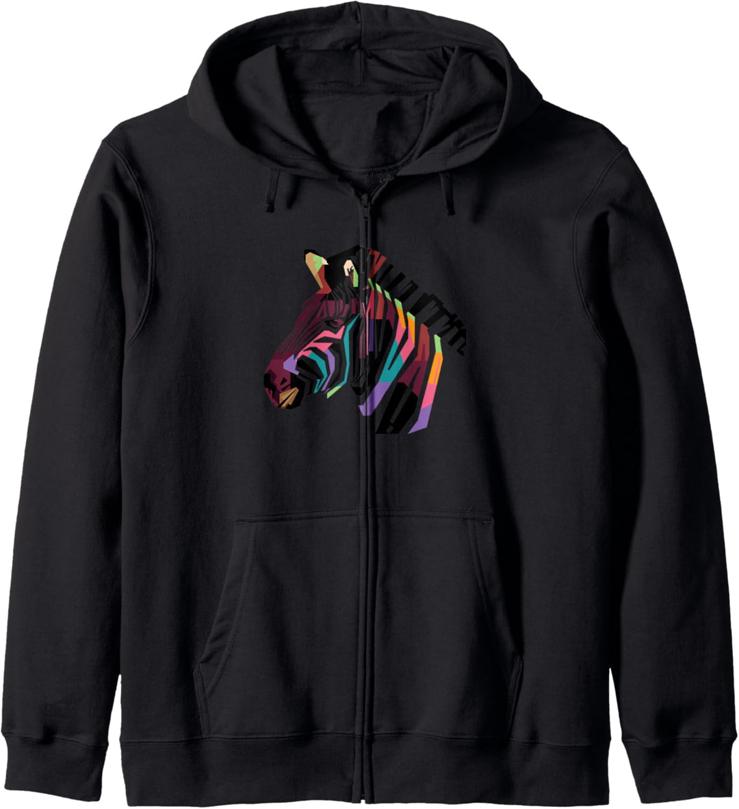 Buntes Zebra Kapuzenjacke