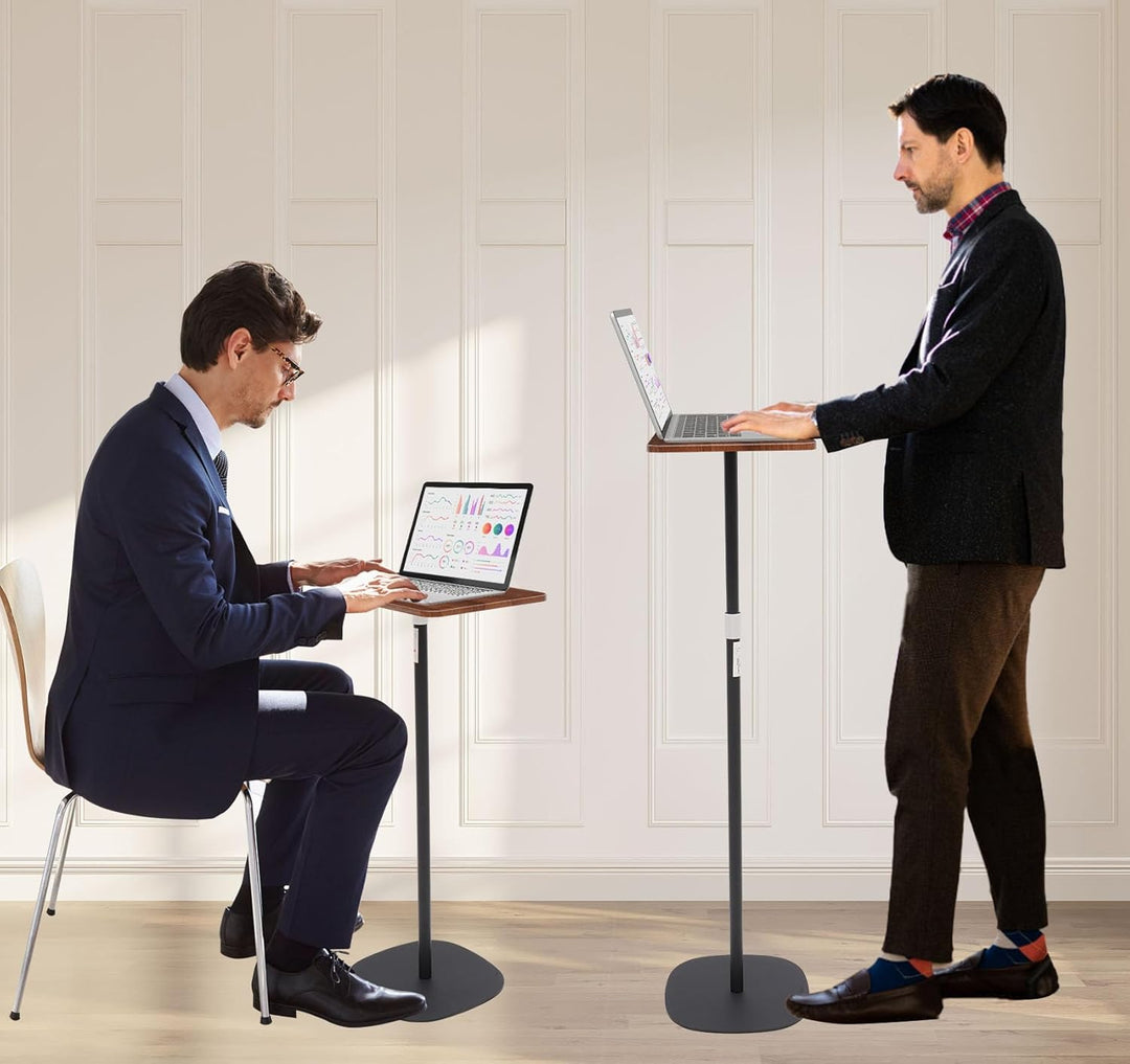 Stehpult Höhenverstellbar Schreibtisch Mobiler Stehtisch mit 46–120cm Laptop Ständer, Beweglicher Co