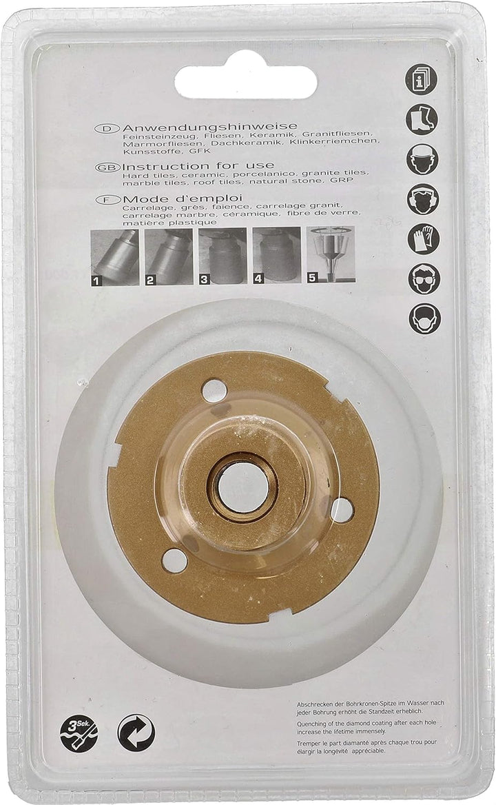 PRODIAMANT Profi Fliesenbohrer Fliese 65 mm x M14 Diamantbohrer Winkelschleifer für trockenbohren in