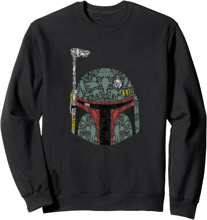 Star Wars Boba Fett Silhouette Helmet Fill Sweatshirt