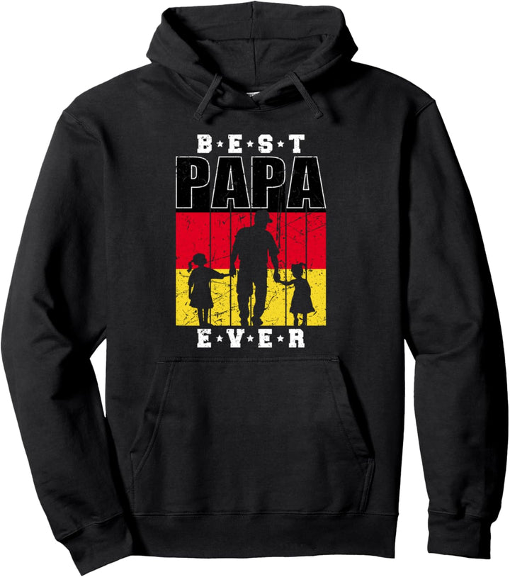 Papa 2 Töchter Vatertag Deutschland Vater von zwei Töchtern Pullover Hoodie