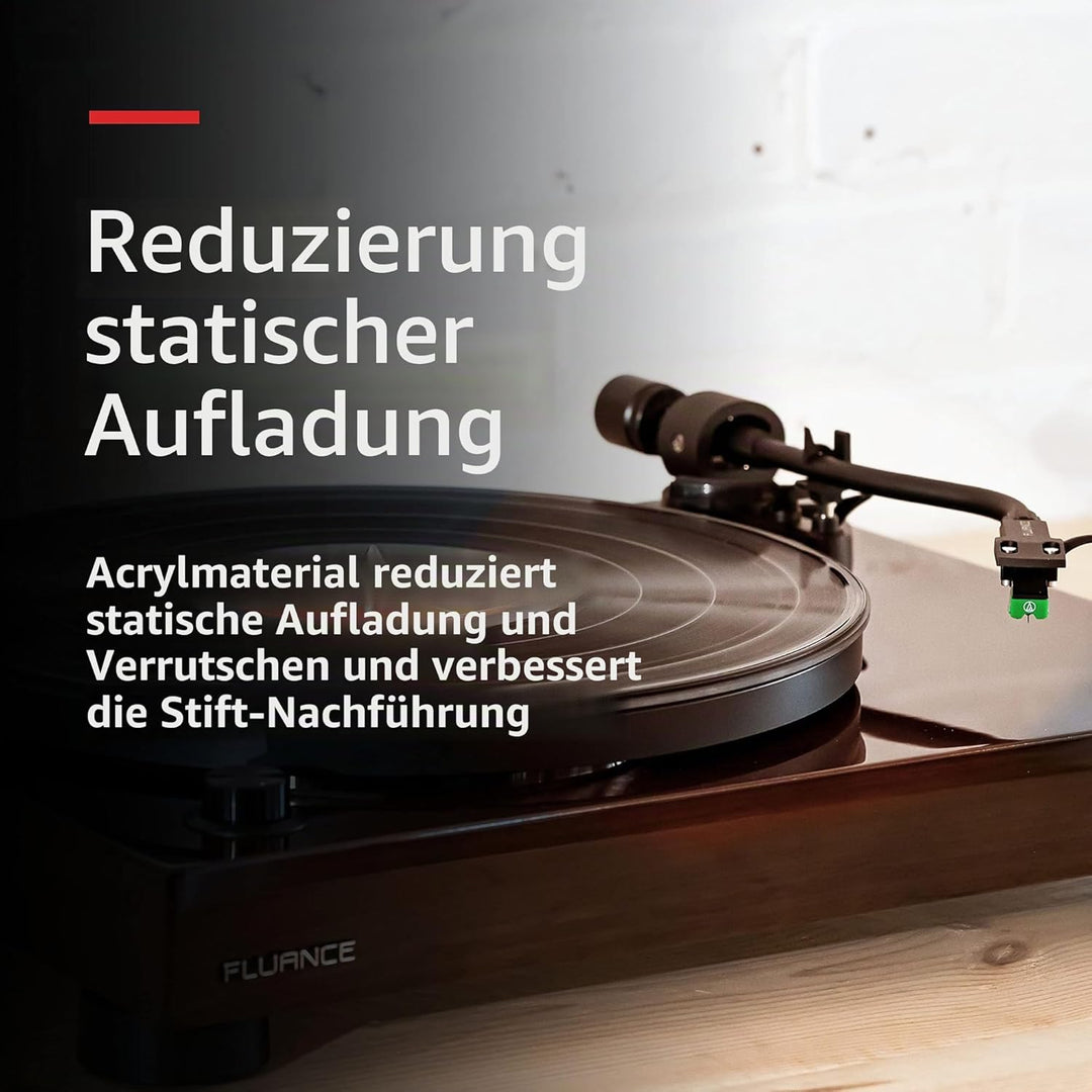 Fluance Acrylplatte für Plattenspieler – reduziert Vibrationen für verbesserte Klangklarheit für Sch