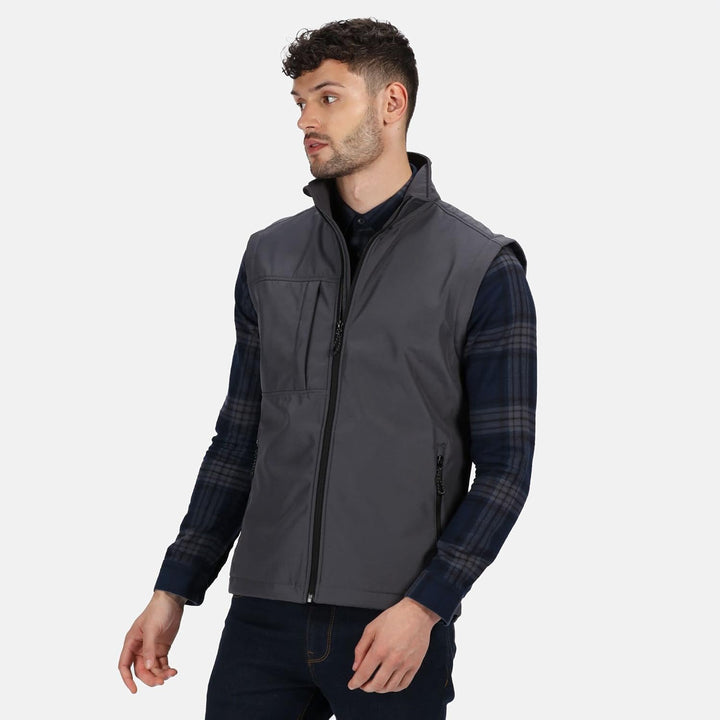 Regatta TRA848 74Y60 Professionelle Octagon II 3-lagige wasserdichte Softshell-Bodywarmer, grau (sch