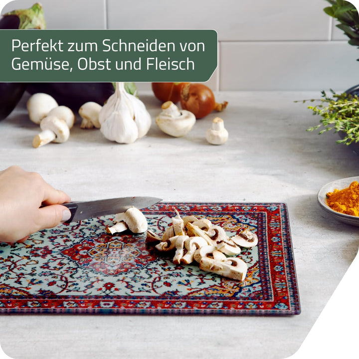 PELEG DESIGN - Rugboard Schneidebrett | Servierbrett Glas | Schneidbrett orientalisches Design | Ori
