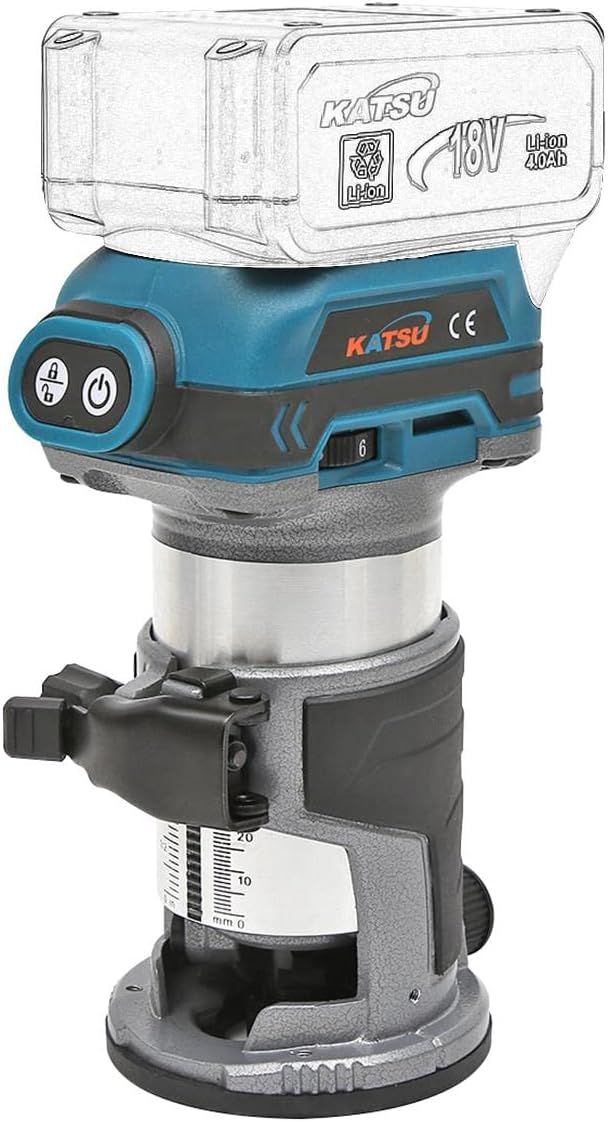 KATSU FIT-BAT 21V Brushless Akku-Holztrimmer Laminator Router Joiners Werkzeug, bürstenloser Motor,